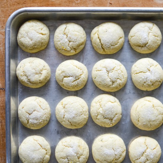 Lemon Rosemary Olive Oil Cookies