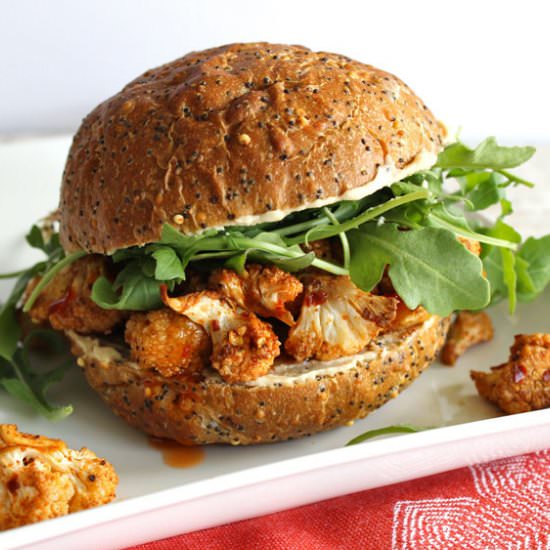 Spicy Roasted Cauliflower Sandwich