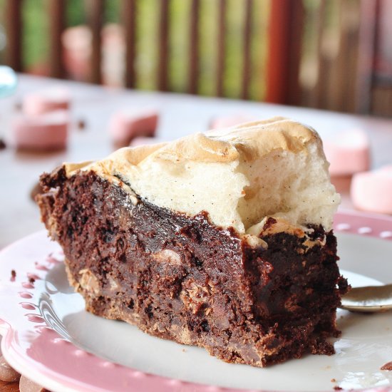 Chocolate brownie pie