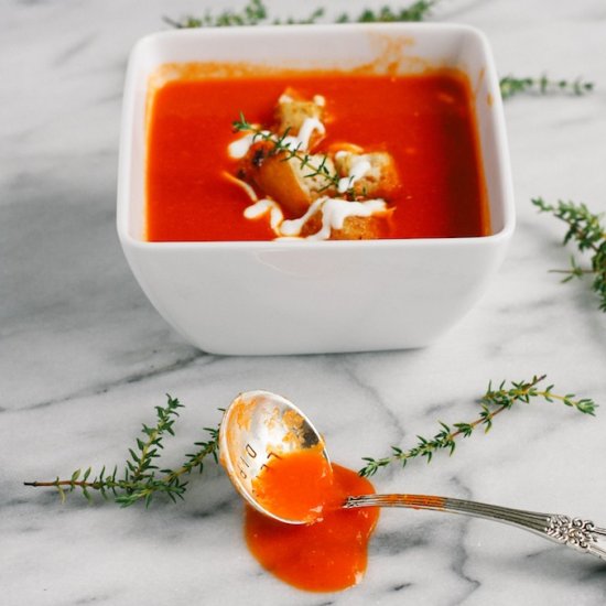 Roasted Red Bell Pepper Soup