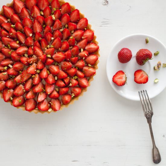 Strawberry Pistachio Tart