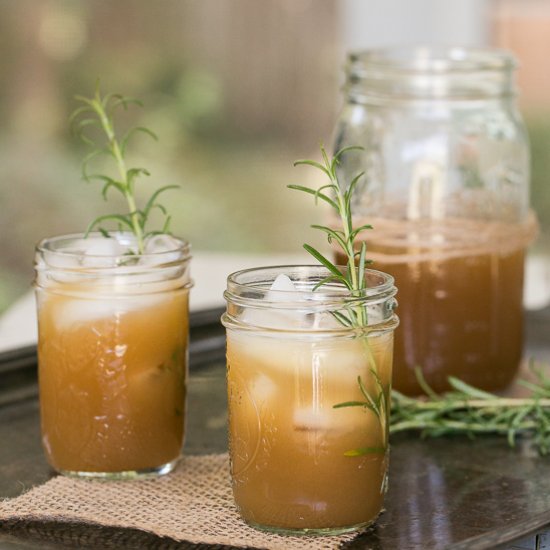 Apple, Rosemary Whiskey cocktail