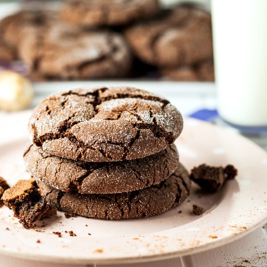 Chocolate Ginger Molasses Cookies