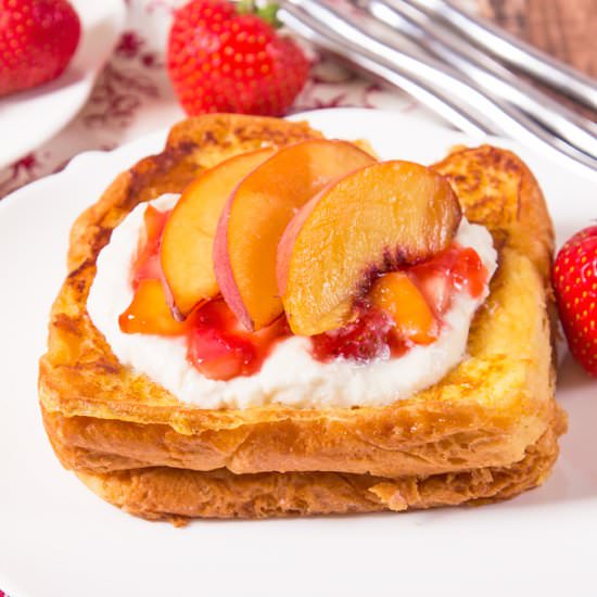 Strawberry and Peach French Toast