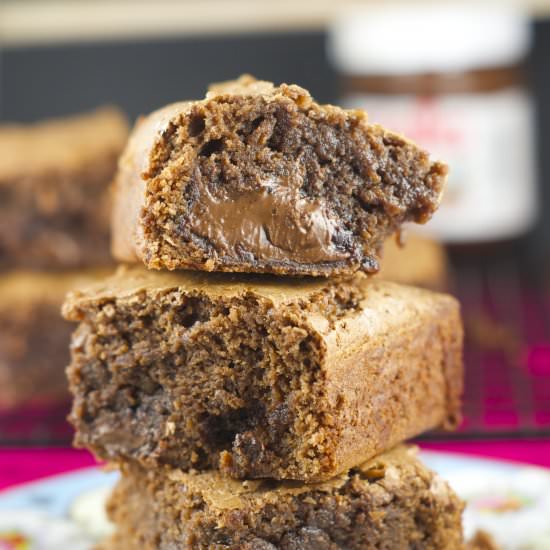 Nutella Stuffed Brownies