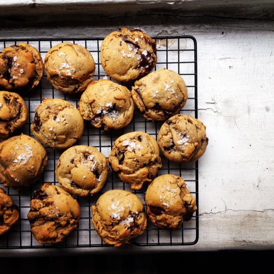 Salted Chocolate Chip Cookies