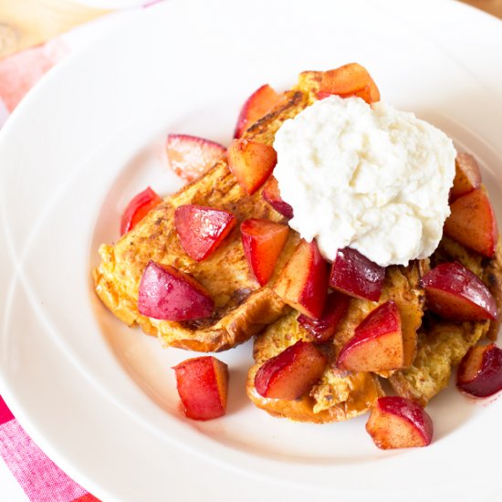 Roasted Plum French Toast