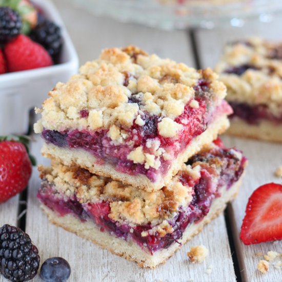 Mixed Berry Crumble Bars