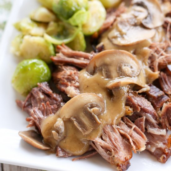 Pork Roast with Mushroom Gravy