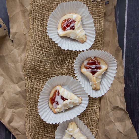 Strawberry Fan Cookies