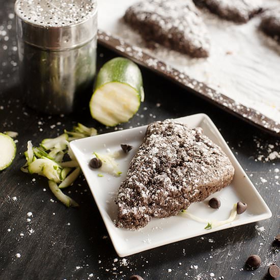 Dark Chocolate Zucchini Scones