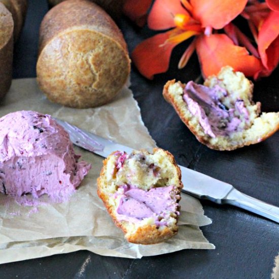 ROLLS WITH BLUEBERRY BUTTER