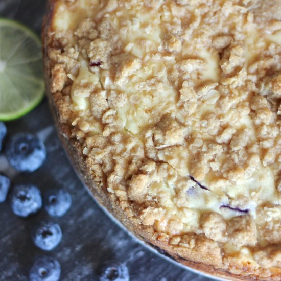 Blueberry Lime Cream Cheese Cake