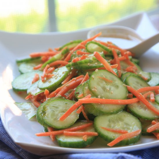 Cucumber Carrot Miso Salad