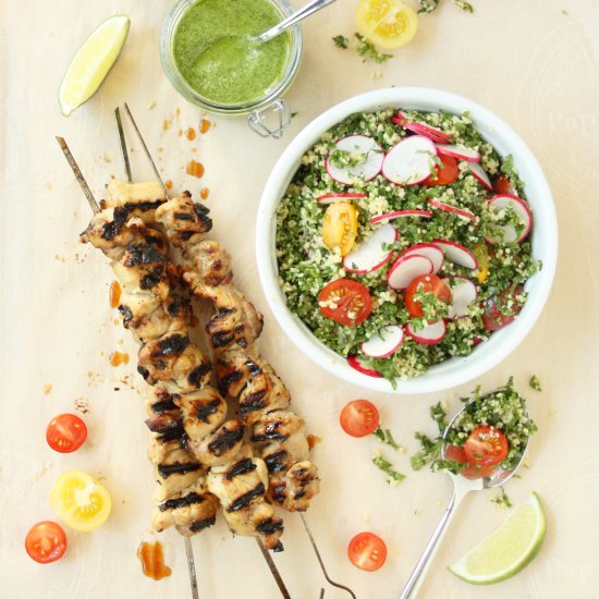 Grilled Chicken Skewers