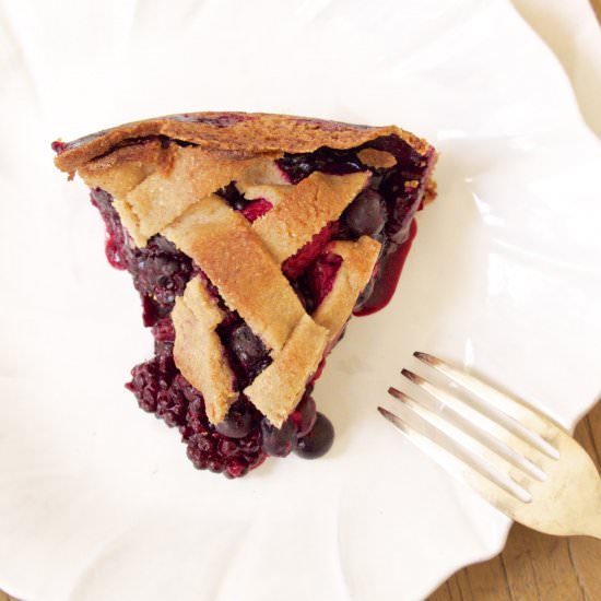 Triple Berry Tart w/ Lattice Crust