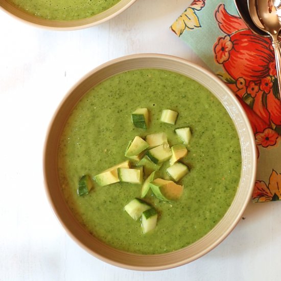 Spinach, Avocado & Salsa Verde Soup