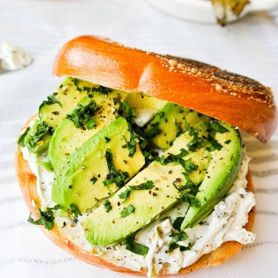 Hatch Chile Cream Cheese Sandwich