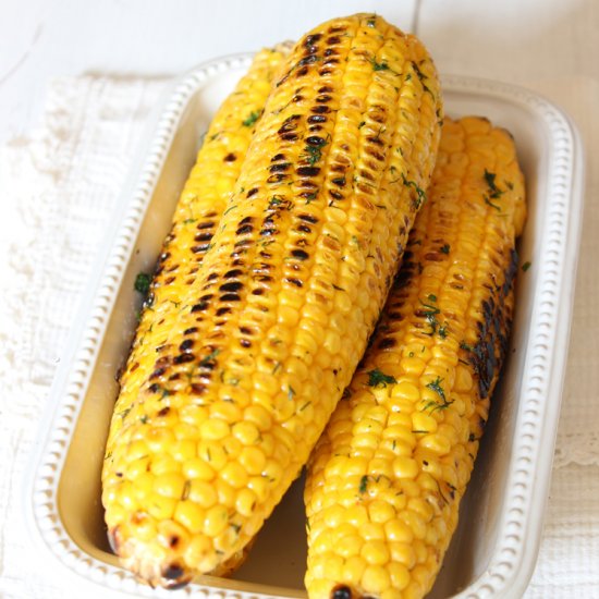 Pan Grilled Corn