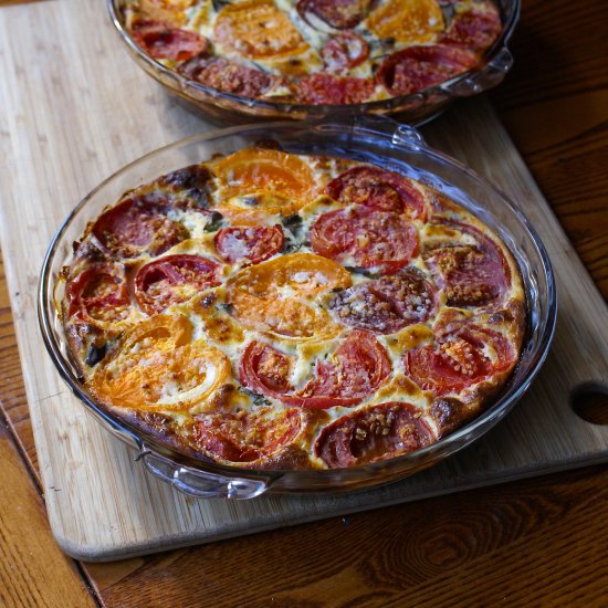 Heirloom Tomato and Ricotta Pie