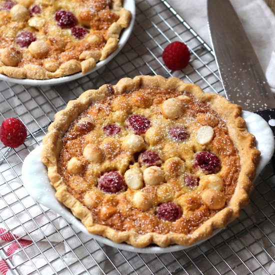 Macadamia and Raspberry Pie