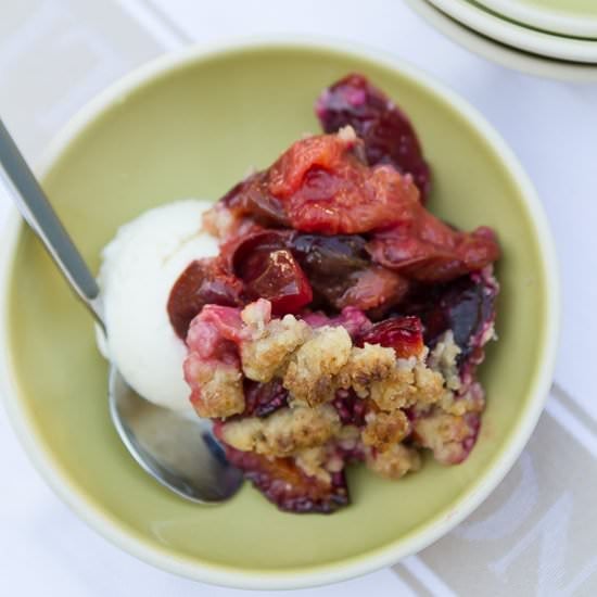 Spiced Italian Plum Crisp