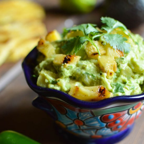 Grilled Pineapple Guacamole