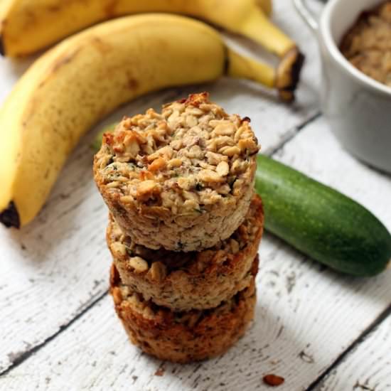 Banana Zucchini Oatmeal Cups