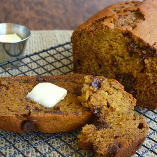 Pumpkin Chocolate Chip Banana Bread