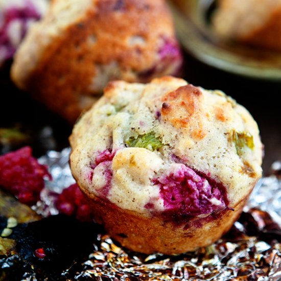 Green Chile Raspberry Muffins