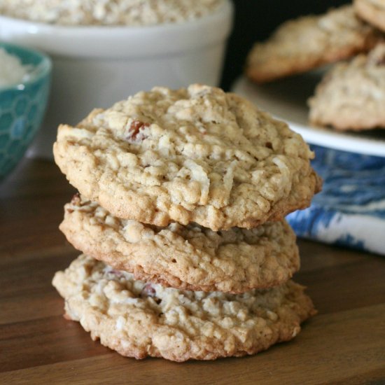 Coconut & Pecan Oatmeal Cookies