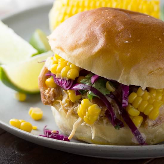 Pulled Honey-Lime Chicken Sandwich