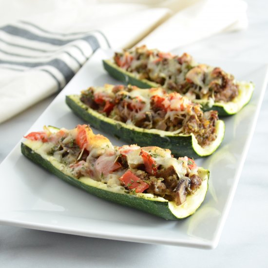 Loaded Zucchini Boats