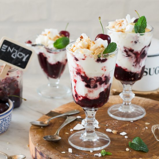 Eton mess with cherries