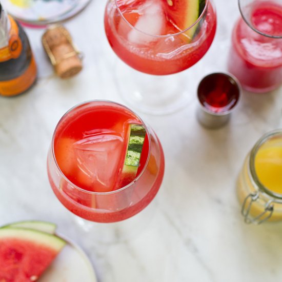 Watermelon Ginger Aperol Spritz