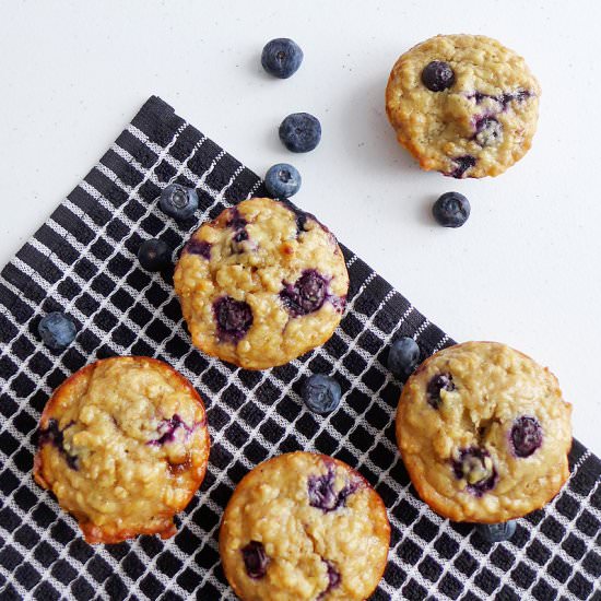 Blueberry Banana Oatmeal Muffins