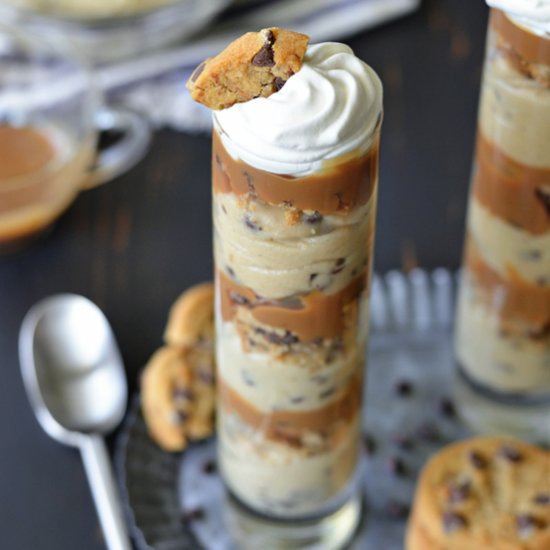 Bourbon Caramel Cookie Dough Trifle