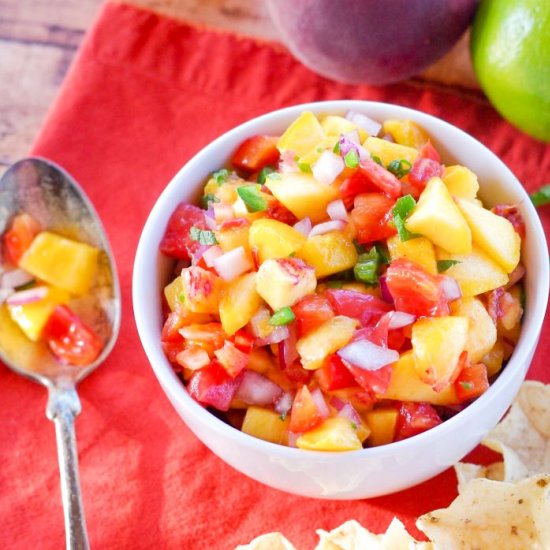 Authentic Peach Pico de Gallo