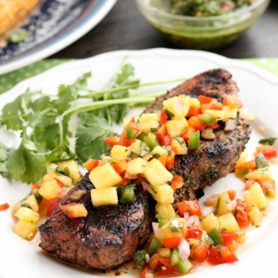 Chimichurri Steak & Pineapple Salsa