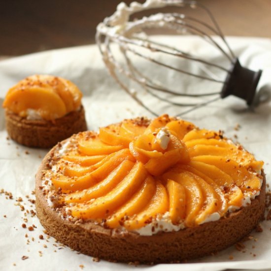 Peach&mascarpone sablé breton tart