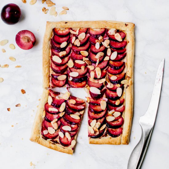 Plum Almond Tart