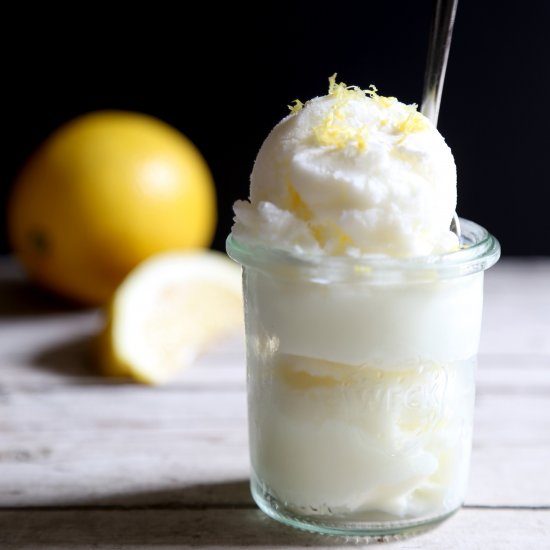 Lemon and Greek Yogurt Ice Cream