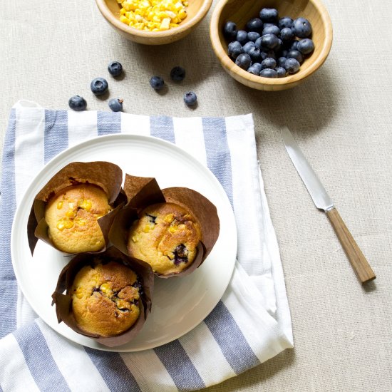 Blueberry Corn Muffins