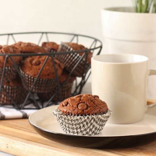 Double Chocolate Chip Muffins