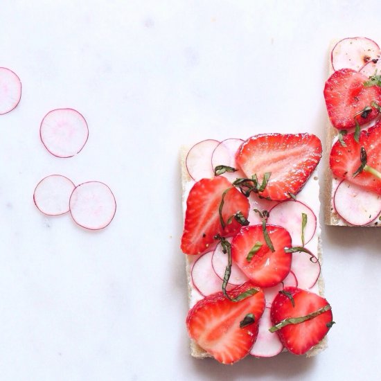 Strawberry & Radish Tea Sandwich