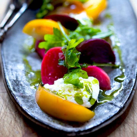 Tomato, Beet & Burrata Salad