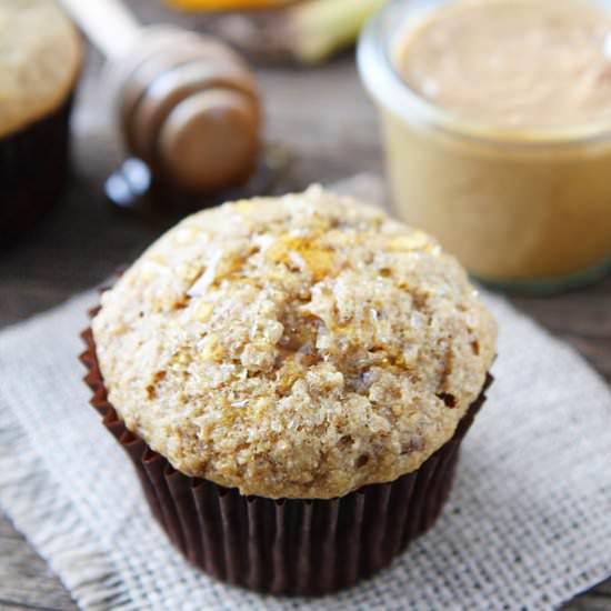 Peanut Butter and Banana Muffins