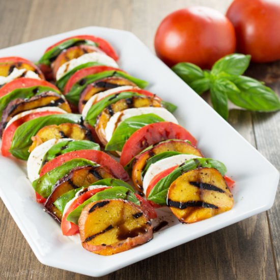 Grilled Peach Caprese Salad