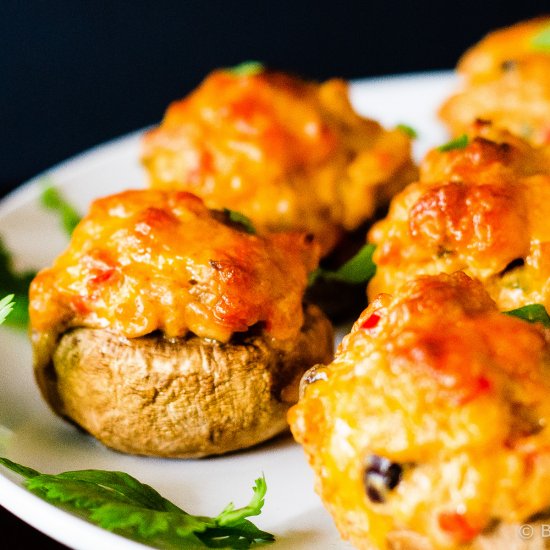 Cheesy Taco Stuffed Mushrooms