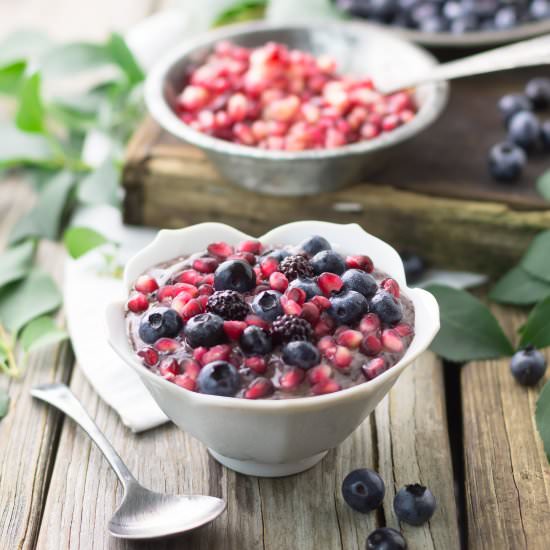 Frozen Blueberry Smoothie Bowls